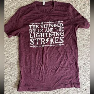Women’s Purple Maroon Thunder Rolls by Garth Brooks inspired T-shirt